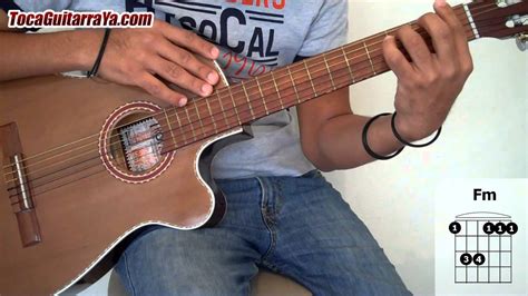Como Tocar El Acorde De Fa Menor En Guitarra Acústica Youtube