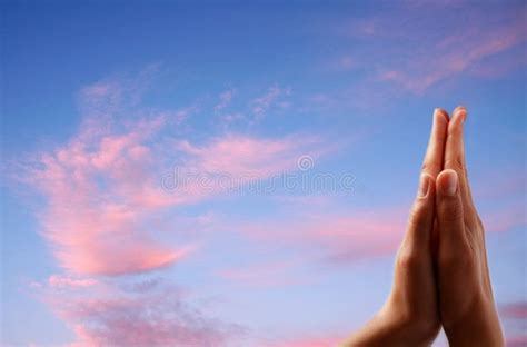 Praying Hands With Clouds
