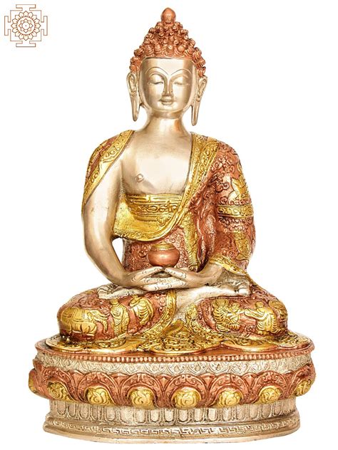 13 Lord Buddha In Dhyana Mudra In Brass Handmade Made In India