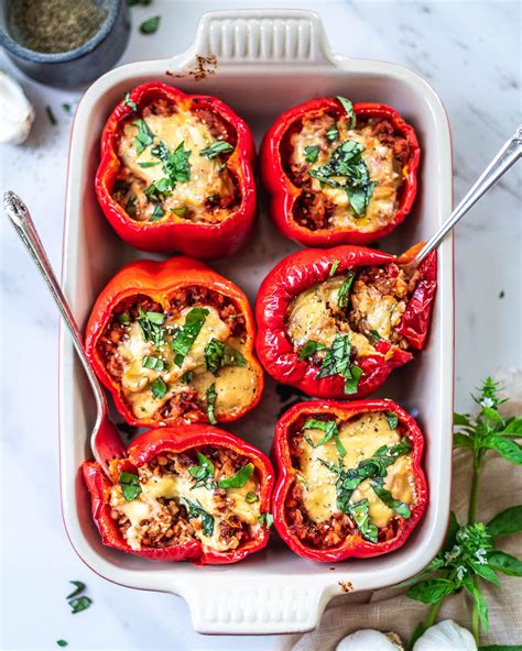 The Top 35 Ideas About Vegetarian Stuffed Pepper Recipes Best Round