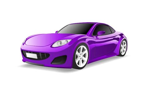 Premium Vector Three Dimensional Image Of Purple Car Isolated On