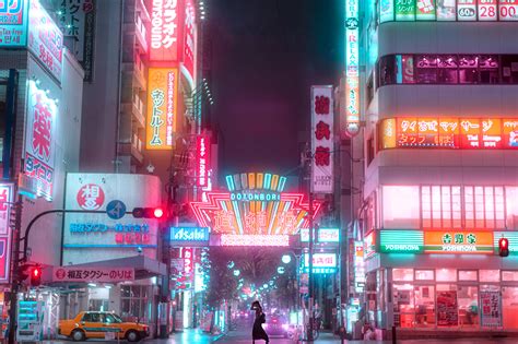 Osaka Cyberpunk Street At Night On Behance
