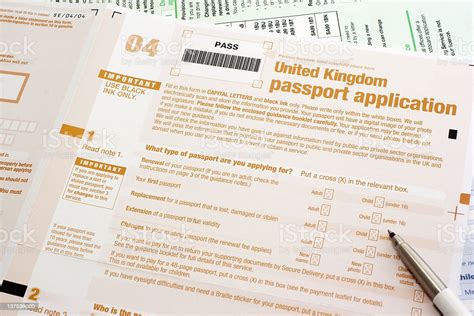Uk Passport Application Form Stock Photo Download Image Now Istock