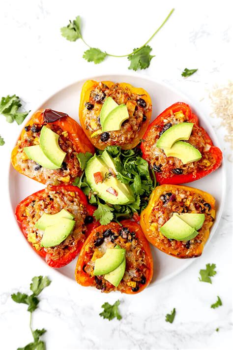 These recipes are perfect for vegetarians who do not eat eggs. Vegetarian Stuffed Peppers - Pickled Plum Food And Drinks