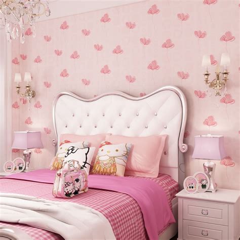How To Visually Enlarge The Room With Wallpapers Girls Bedroom Wallpaper Girls Room Wallpaper