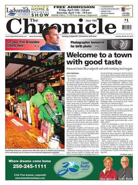 Ladysmith Chronicle March 24 2015 By Black Press Media Group Issuu