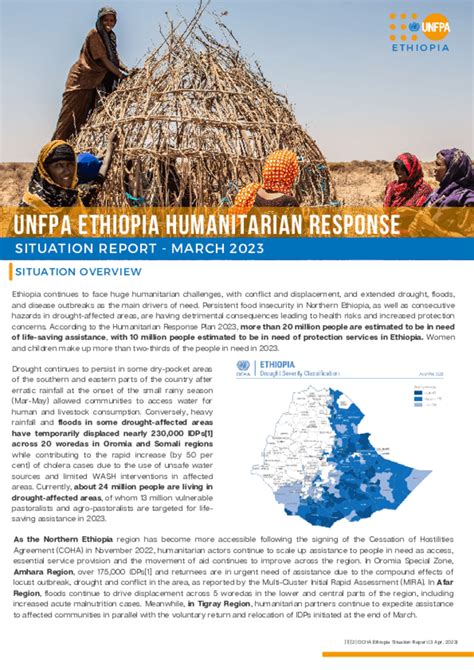 Unfpa Ethiopia Humanitarian Response Situation Report March 2023