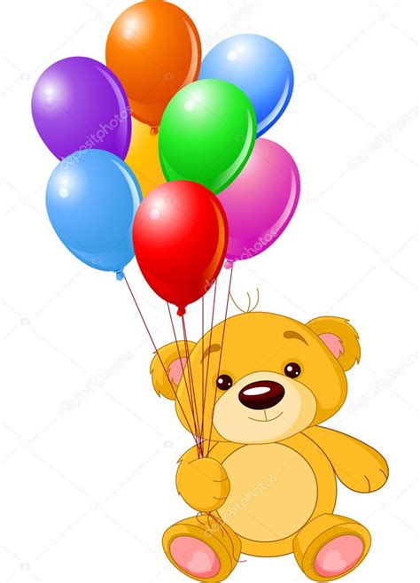Bear With Balloons Stock Vector Image By ©dazdraperma 2424237