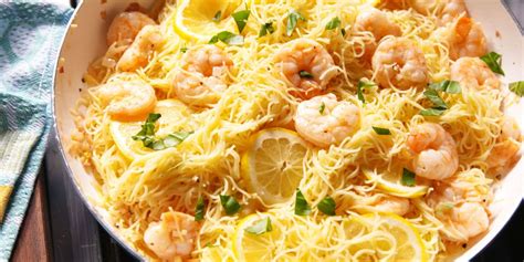 Chef stuart o'keeffe shows how to make a delicious and easy pasta with shrimp dinner with tips for cooking perfectly al dente angel hair pasta. Best Garlicky Lemon Shrimp with Angel Hair Recipe - How to ...