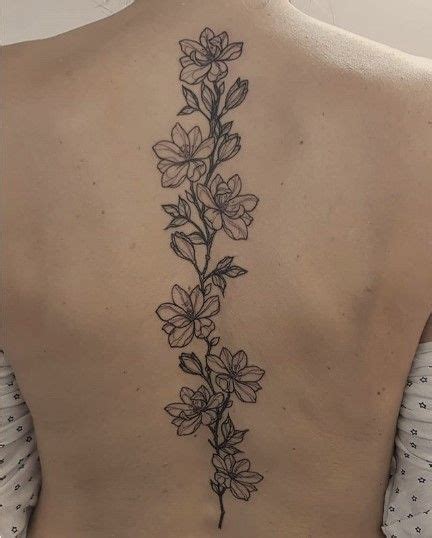 Spine Floral Spine Back Tattoos For Women Viraltattoo