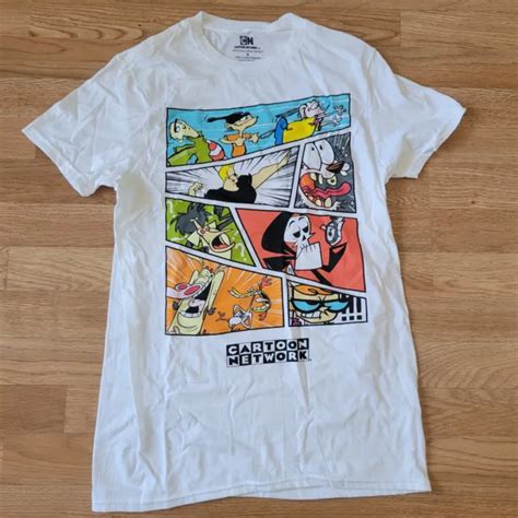 New Cartoon Network Throwback 90s Retro Shows White Graphic T Shirt Size Small 1200 Picclick