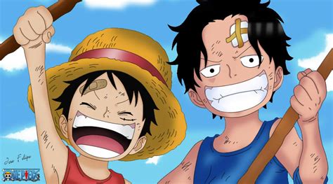 Drawing Luffy And Ace By Usley On Deviantart