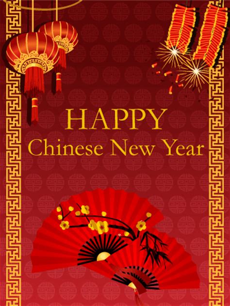 You will easily find the best chinese new year greetings in english in this. Chinese New Year Fan Card | Birthday & Greeting Cards by Davia