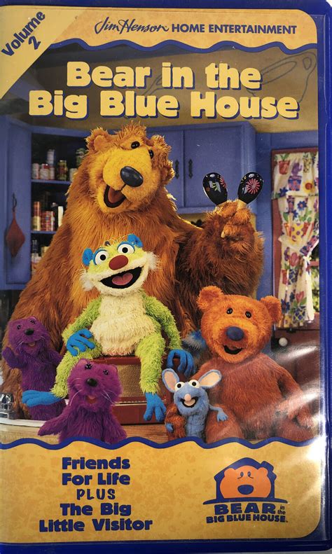 Bear In The Big Blue House Friends For Life Vol 2vhs 1998tested Rare