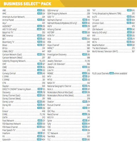 Directv Printable Channel Guide Customize And Print