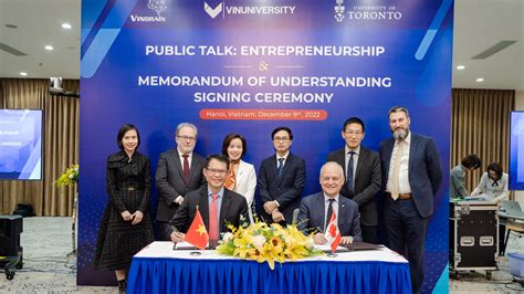 Memorandum Of Understanding Signing Ceremony Between Vinbrain And University Of Toronto Open