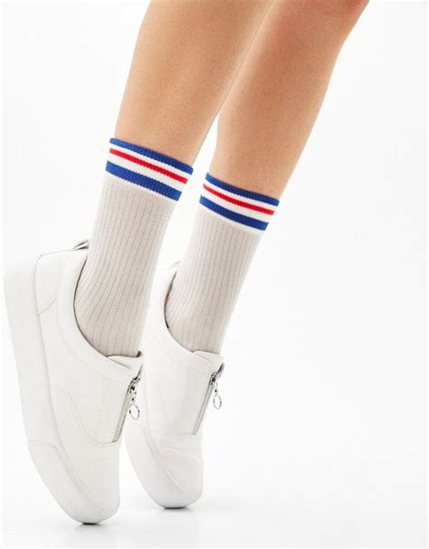 Aj1811 Custom Sexy Japan Young Girls Teen Stripes Tube Socks Buy