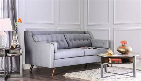 Hallie Gray Sofa By Furniture Of America Furniturepick