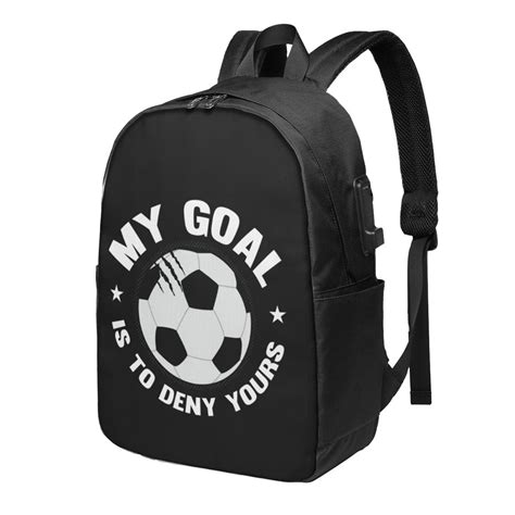 My Goal Deny Yours Soccer Backpack Lightweight Laptop Backpack Daypack