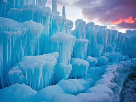 Winter Snow Cold Stunning Pieces Of Ice Icicles Of Nature Hd Desktop