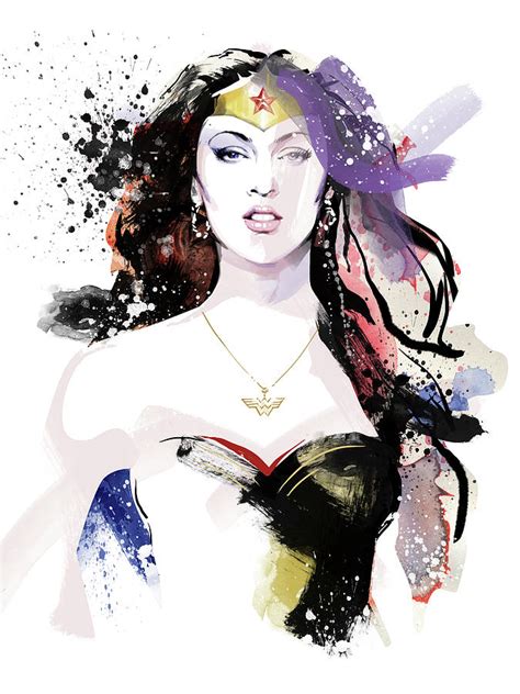 Wonder Woman Portrait Painting By Unique Drawing