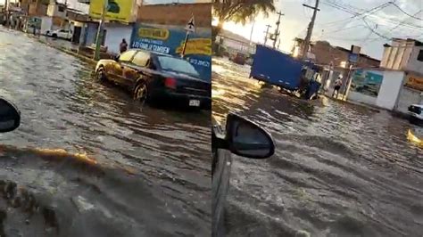 piura calles cercanas al aeropuerto quedaron inundadas por fuertes lluvias