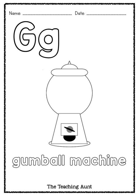 gumball machine art  craft  teaching aunt preschool coloring pages arts