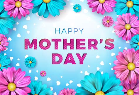 Mother's day clip art and happy mother's day messages. Happy Mothers Day greeting card design with flower and ...