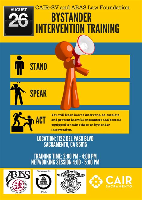 august 26 2018 bystander intervention training