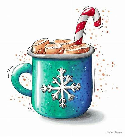 Chocolate Mug Clipart Christmas Marshmallows Cartoon Candy