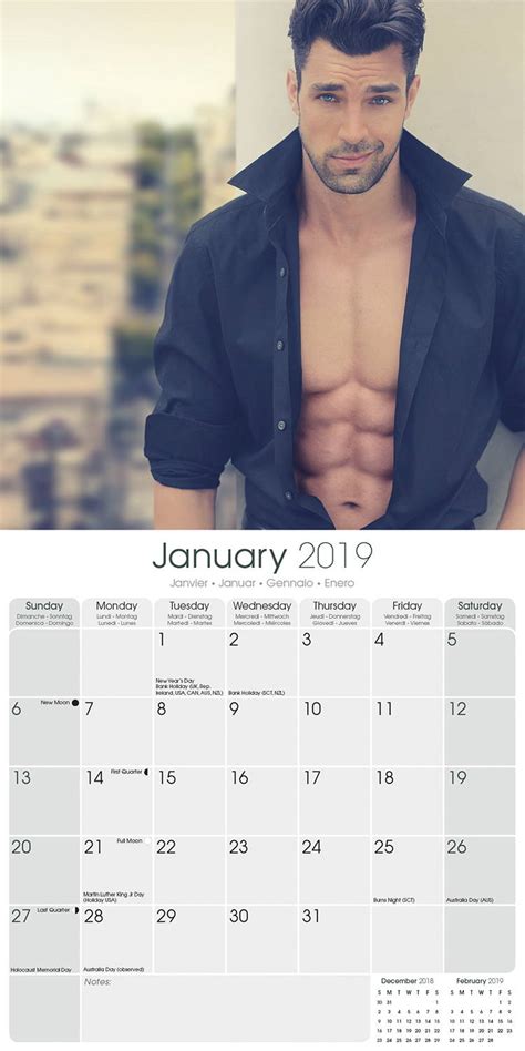 Guys Calendar Model Calendars Megacalendars
