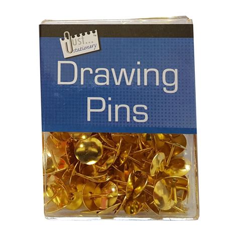 Gold Drawing Pins Approx 100