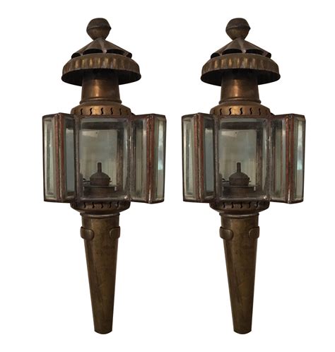 Vintage Carriage Oil Lamps Pair Chairish