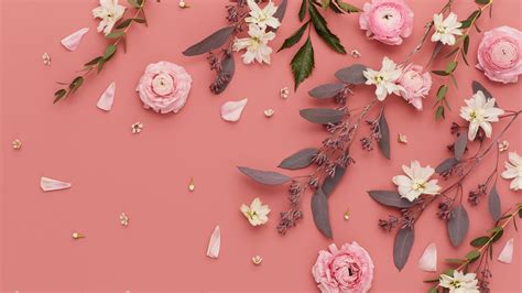 pink flower desktop wallpapers top free pink flower desktop backgrounds wallpaperaccess