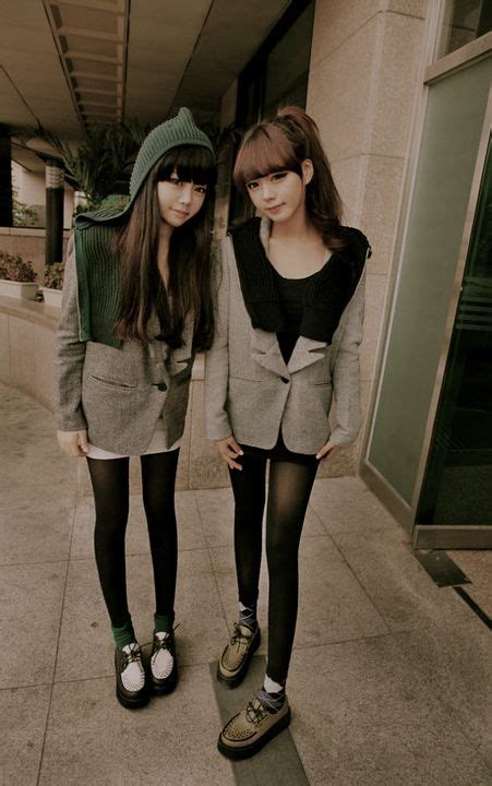 Ulzzang Girls Creepers Shoes Skinny Asian Girls Korean Fashion Kawaii Fashion Cute Fashion
