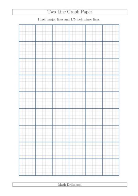 Two Line Graph Paper With 1 Inch Major Lines And 15 Inch