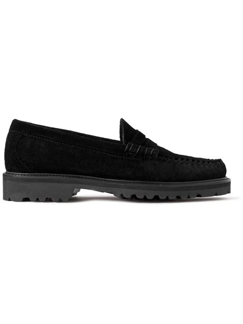 G H Bass And Co G H Bass And Co Weejun 90 Larson Suede Penny Loafers Men Black Uk 6 Editorialist