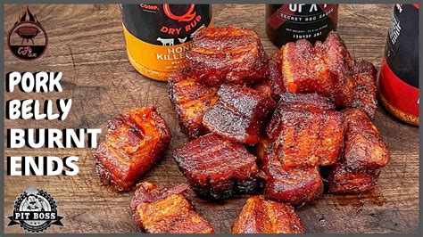 Delicious Smoked Pork Belly Burnt Ends A Pit Boss Specialty Smokedbyewe