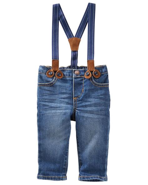 Suspender Jeans Derby Wash Suspender Jeans Baby Boy Bottoms Baby