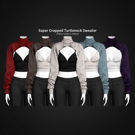Super Cropped Turtleneck Sweater Gorilla X3