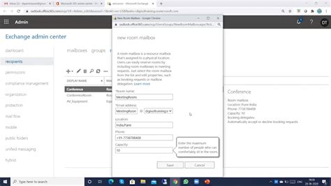 Steps To Create A Resource Mailbox In O365 Youtube