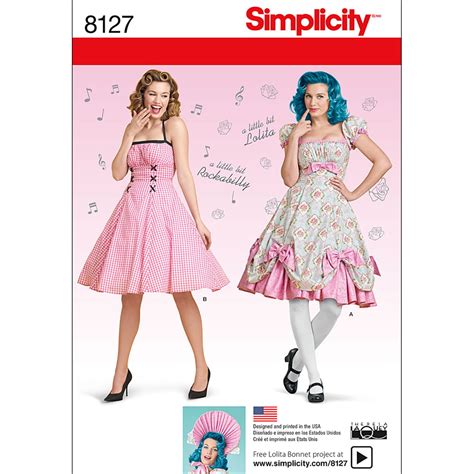 Simplicity Misses Size 8 16 Rockabilly Dress Pattern 1 Each Walmart