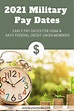 2021 Military Pay Dates and Early Pay USAA & NFCU · Military With Kids