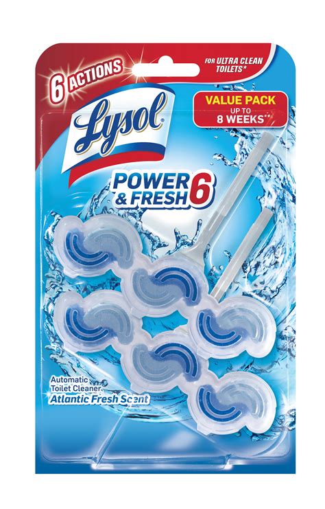 lysol power and fresh 6 automatic toilet bowl cleaner atlantic fresh 2ct