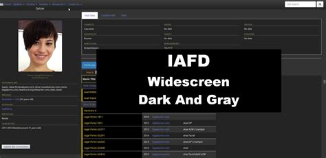 Iafd Widescreen Dark And Gray V Userstyles World
