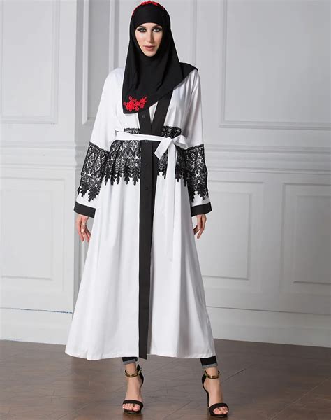 Big Size 2017 Adult Emboridery Lace Cotton Liene Robes Musulmane Turkish Abaya In Islamic