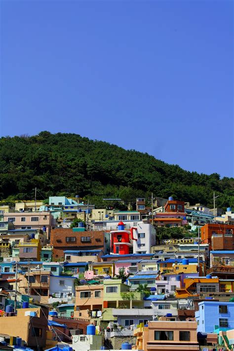 Colorful Village And The Sky In Gamcheon Culture Village 감천마을 Busan