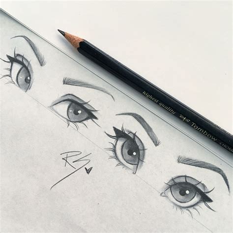 New 24 Cute Anime Eyes Drawings In Pencil