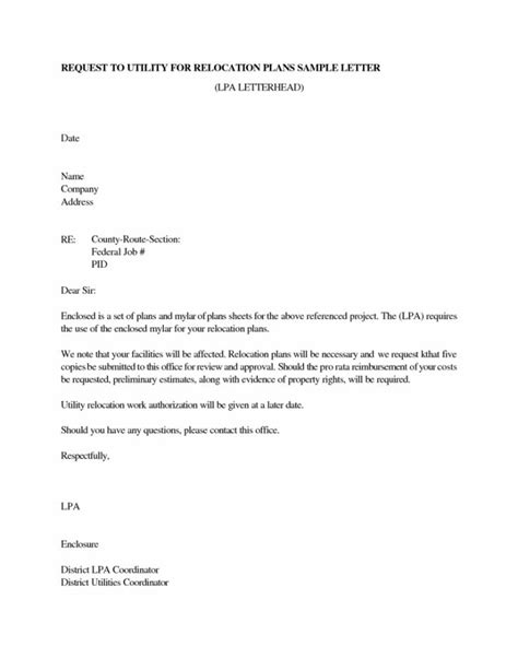 Format your relocation cover letter correctly. Relocation Letter Sample | Free Letter Templates
