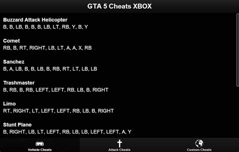 Free Gta 5 Cheats Xbox Cell Phone App